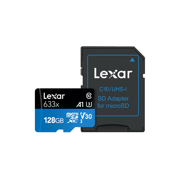  Lexar 128GB High-Performance 633x microSDHC/microSDXC UHS-I cards